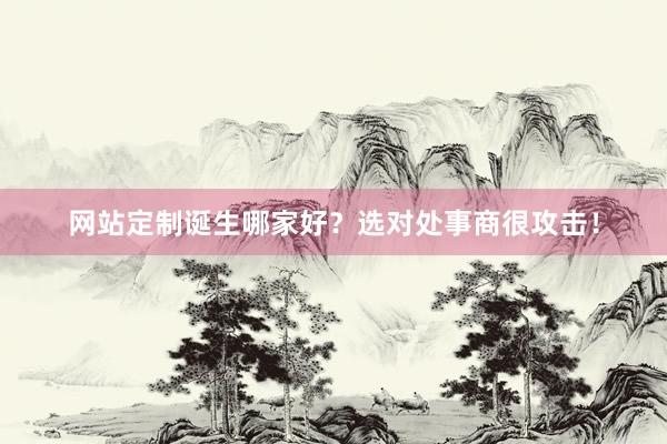 网站定制诞生哪家好？选对处事商很攻击！